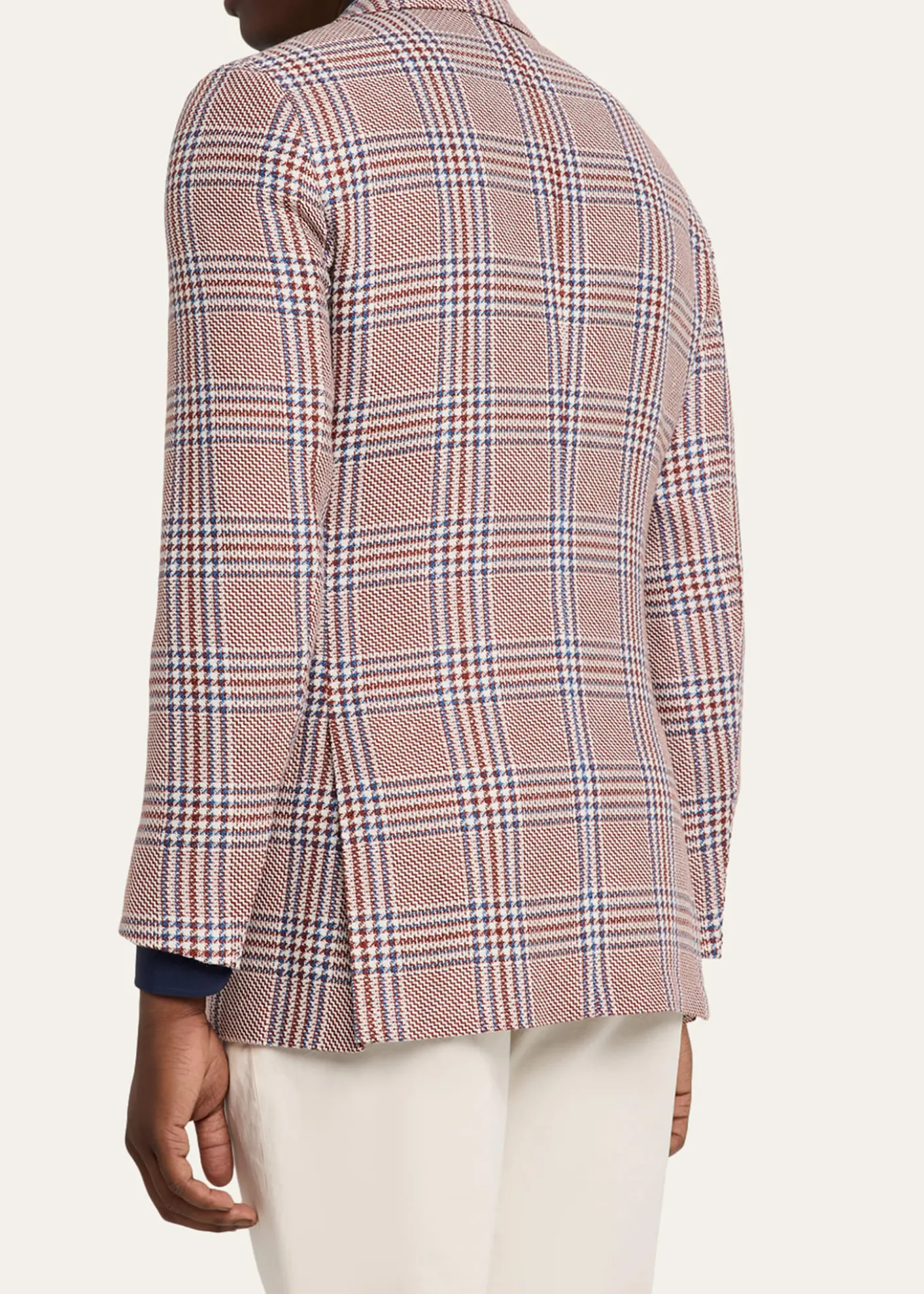KitonMen's Cashmere and Linen Houndstooth Plaid Sport Coat