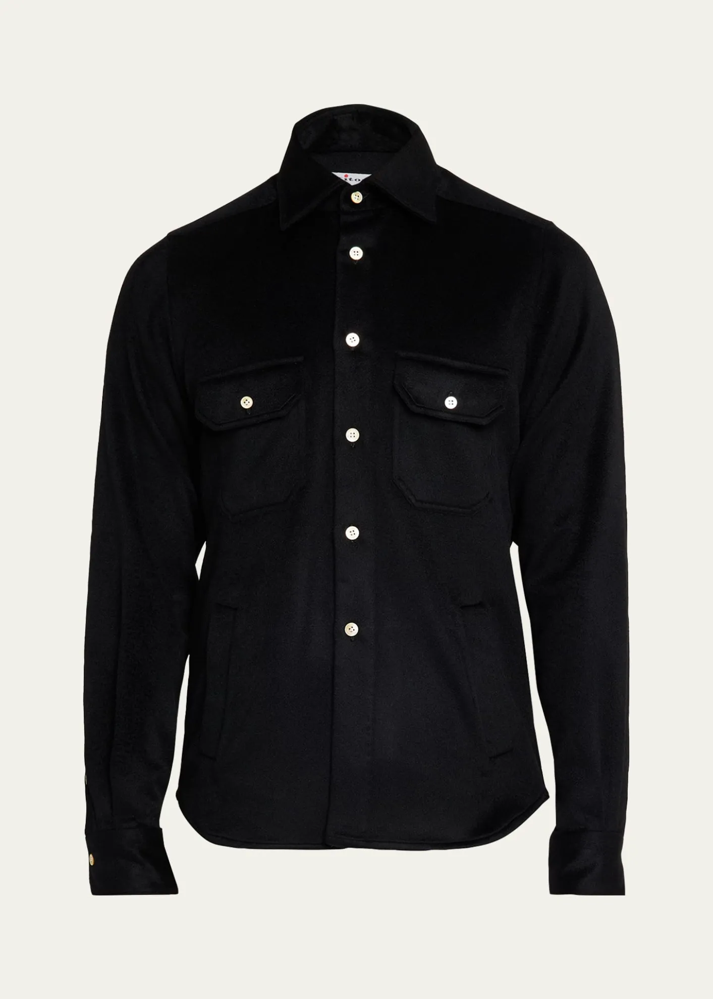 KitonMen's Cashmere and Wool Flap-Pocket Overshirt