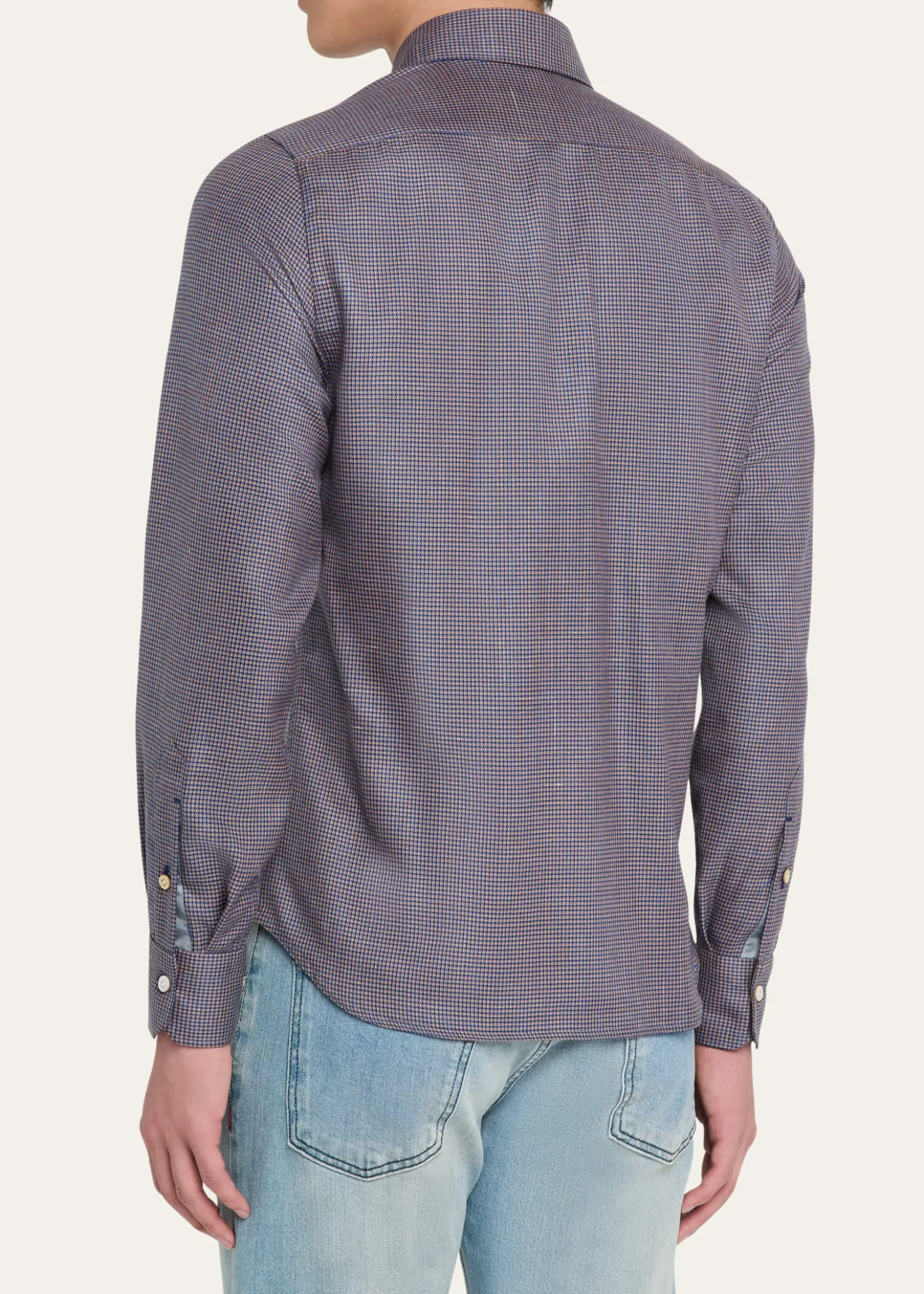KitonMen's Cashmere Blend Micro-Check Overshirt