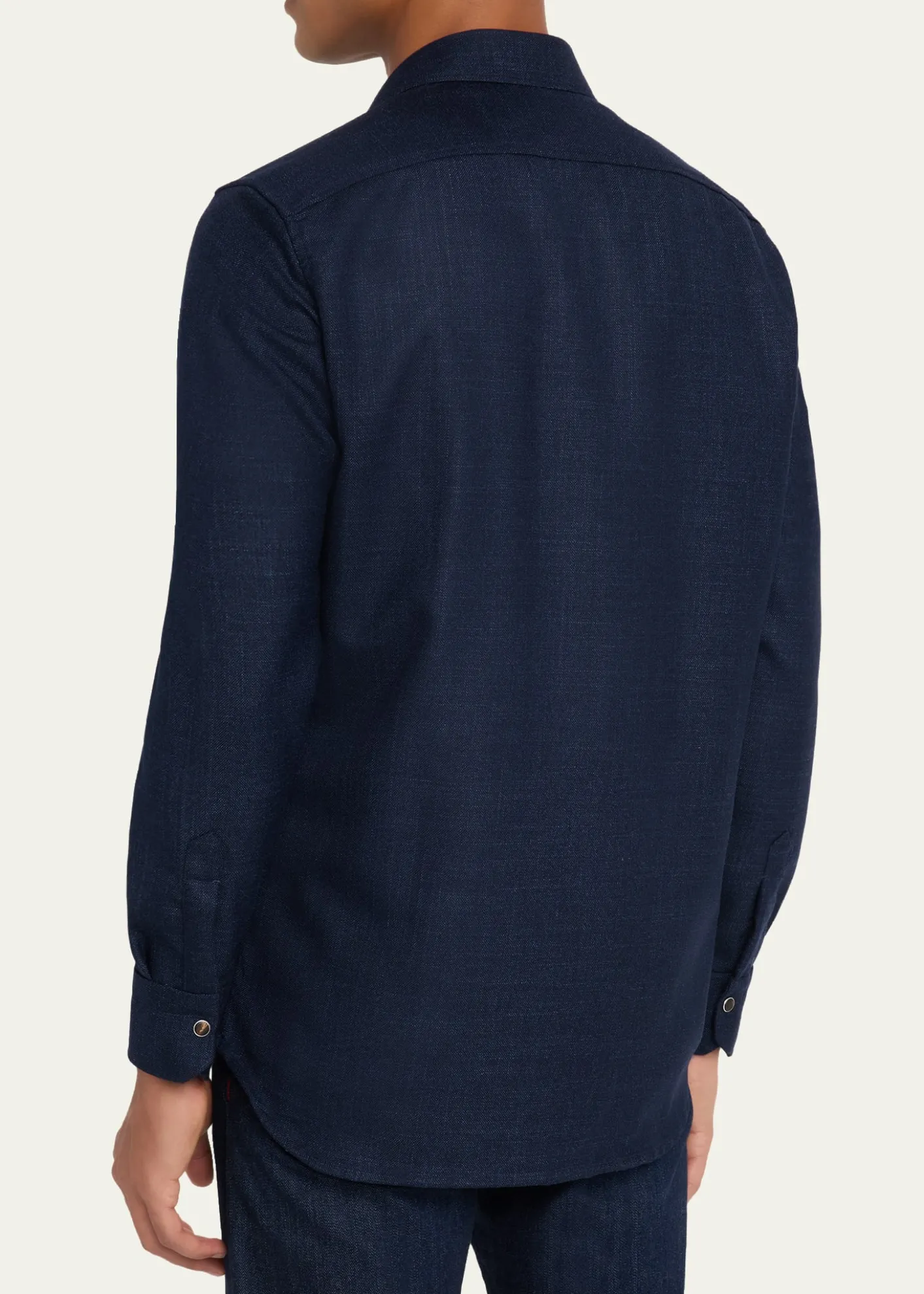 KitonMen's Cashmere Blend Snap-Front Overshirt