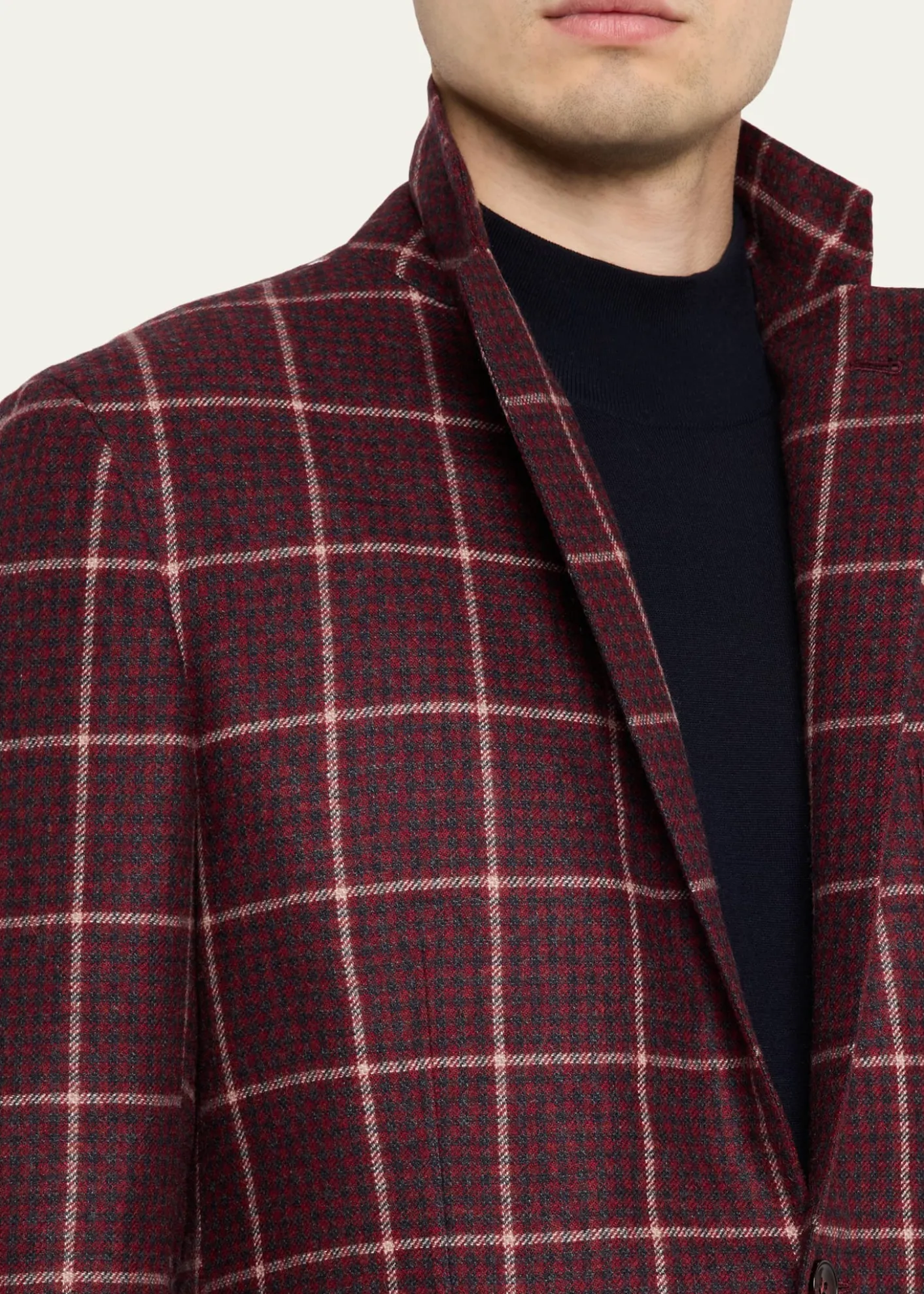 KitonMen's Cashmere Check Sport Coat