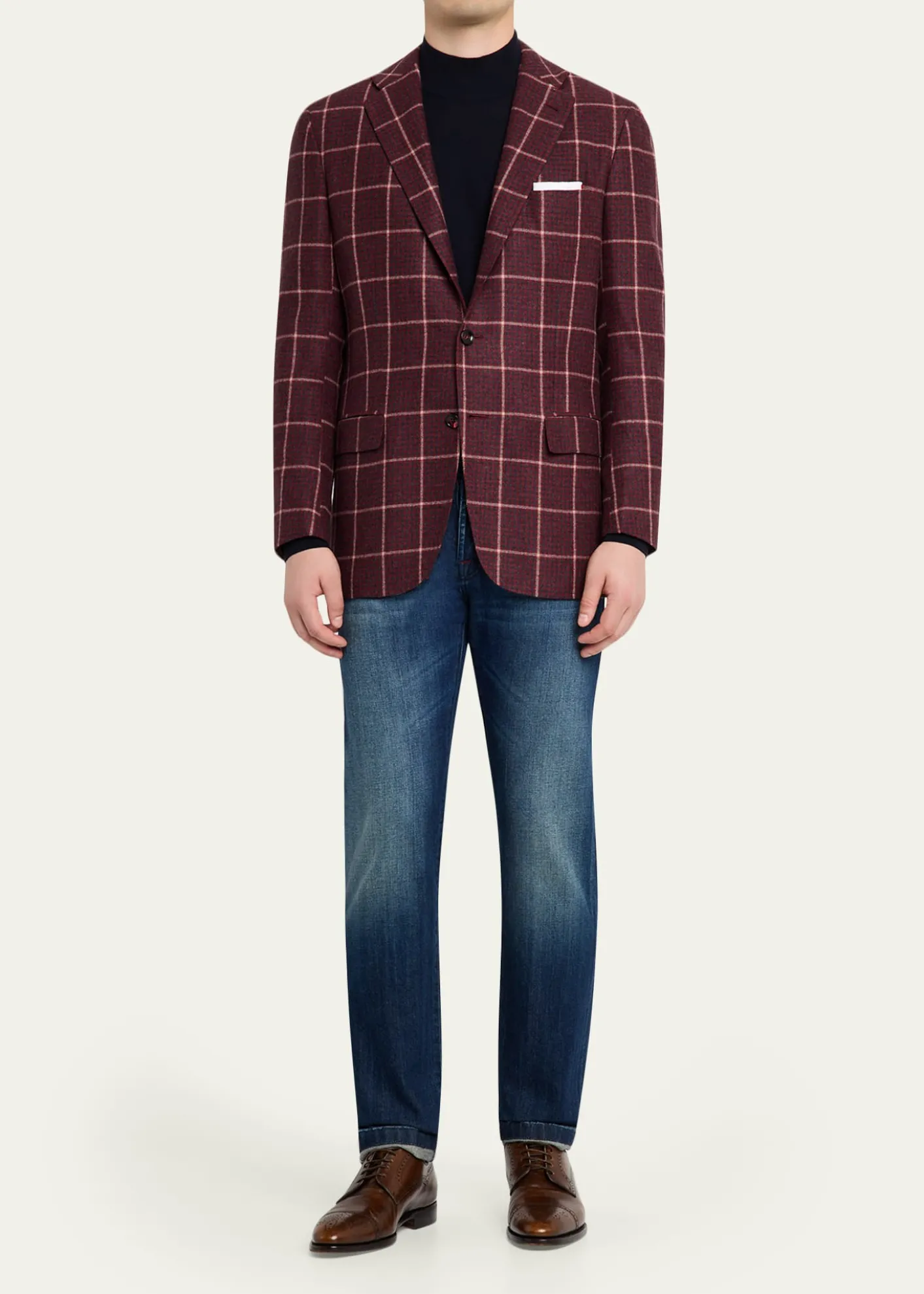 KitonMen's Cashmere Check Sport Coat