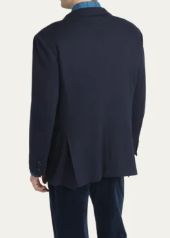 KitonMen's Cashmere Jersey Double-Breasted Blazer