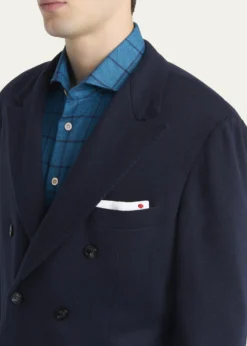 KitonMen's Cashmere Jersey Double-Breasted Blazer