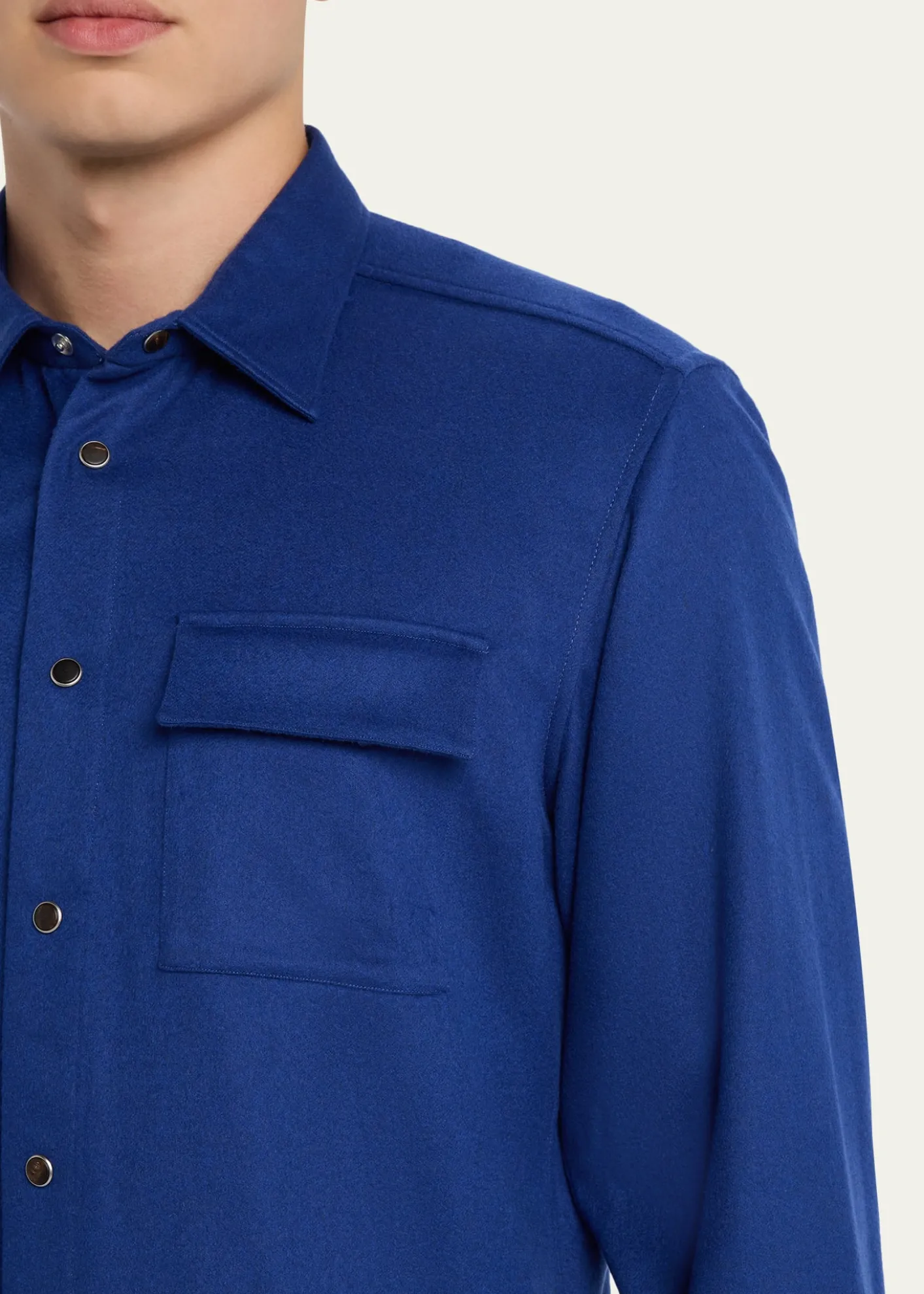 KitonMen's Cashmere Side-Pocket Overshirt