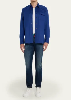 KitonMen's Cashmere Side-Pocket Overshirt