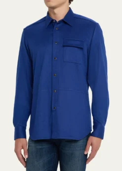 KitonMen's Cashmere Side-Pocket Overshirt