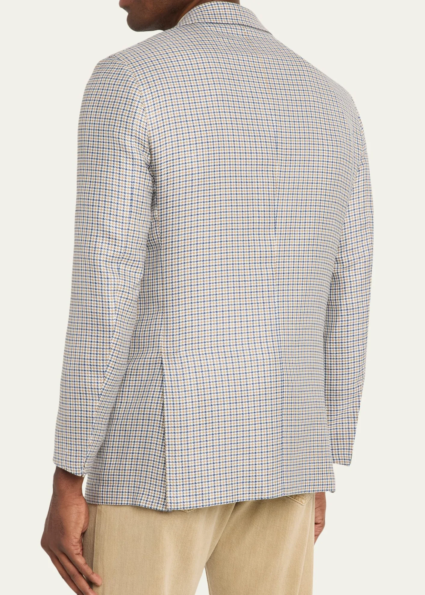 KitonMen's Cashmere, Silk and Linen Houndstooth Check Sport Coat