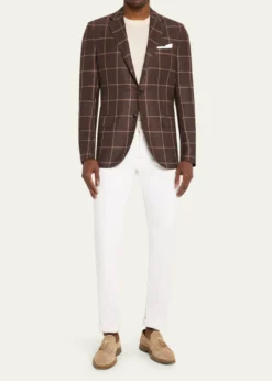 KitonMen's Cashmere Windowpane Single-Breasted Sport Coat