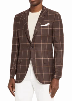 KitonMen's Cashmere Windowpane Single-Breasted Sport Coat