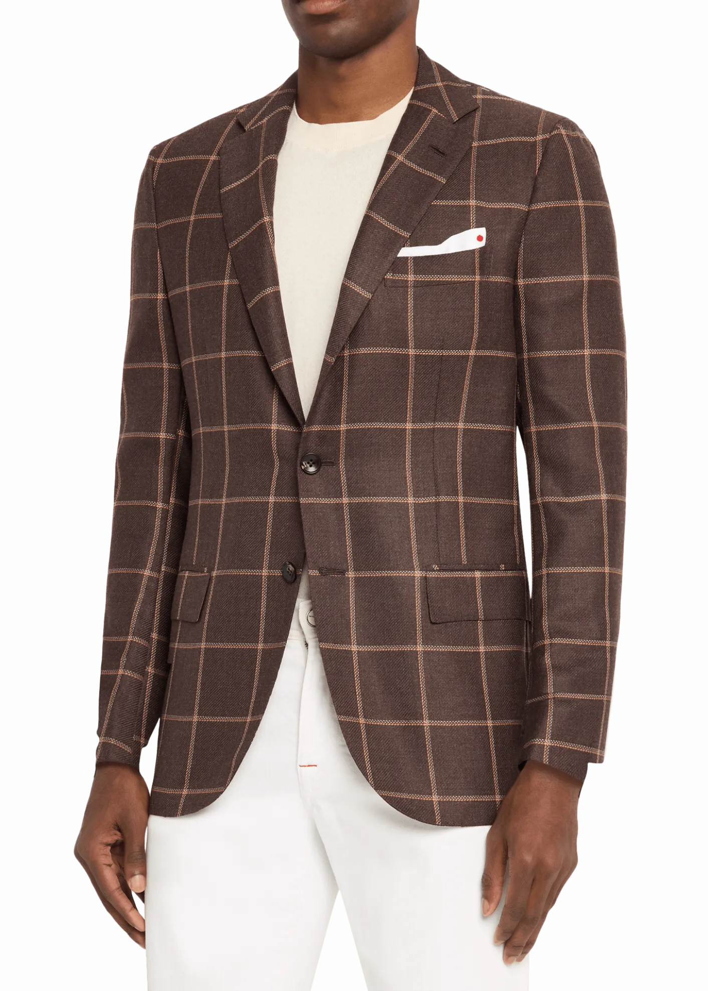 KitonMen's Cashmere Windowpane Single-Breasted Sport Coat