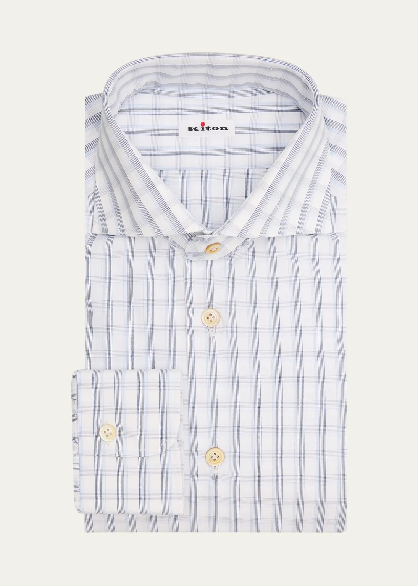 KitonMen's Check Cotton Dress Shirt