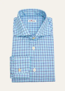 KitonMen's Cotton Check Classic-Fit Dress Shirt