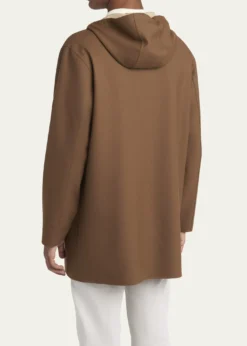 KitonMen's Cotton Hooded Overcoat