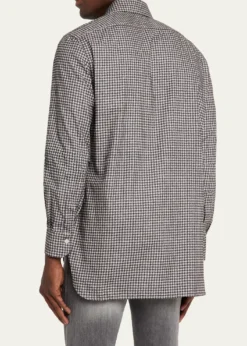 KitonMen's Cotton Houndstooth Classic-Fit Sport Shirt