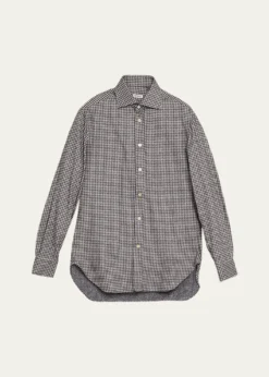 KitonMen's Cotton Houndstooth Classic-Fit Sport Shirt