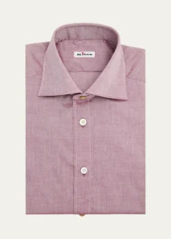 KitonMen's Cotton Point-Collar Dress Shirt
