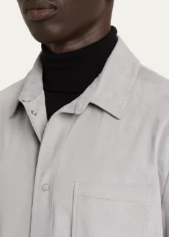 KitonMen's Cotton Snap-Placket Shirt Jacket