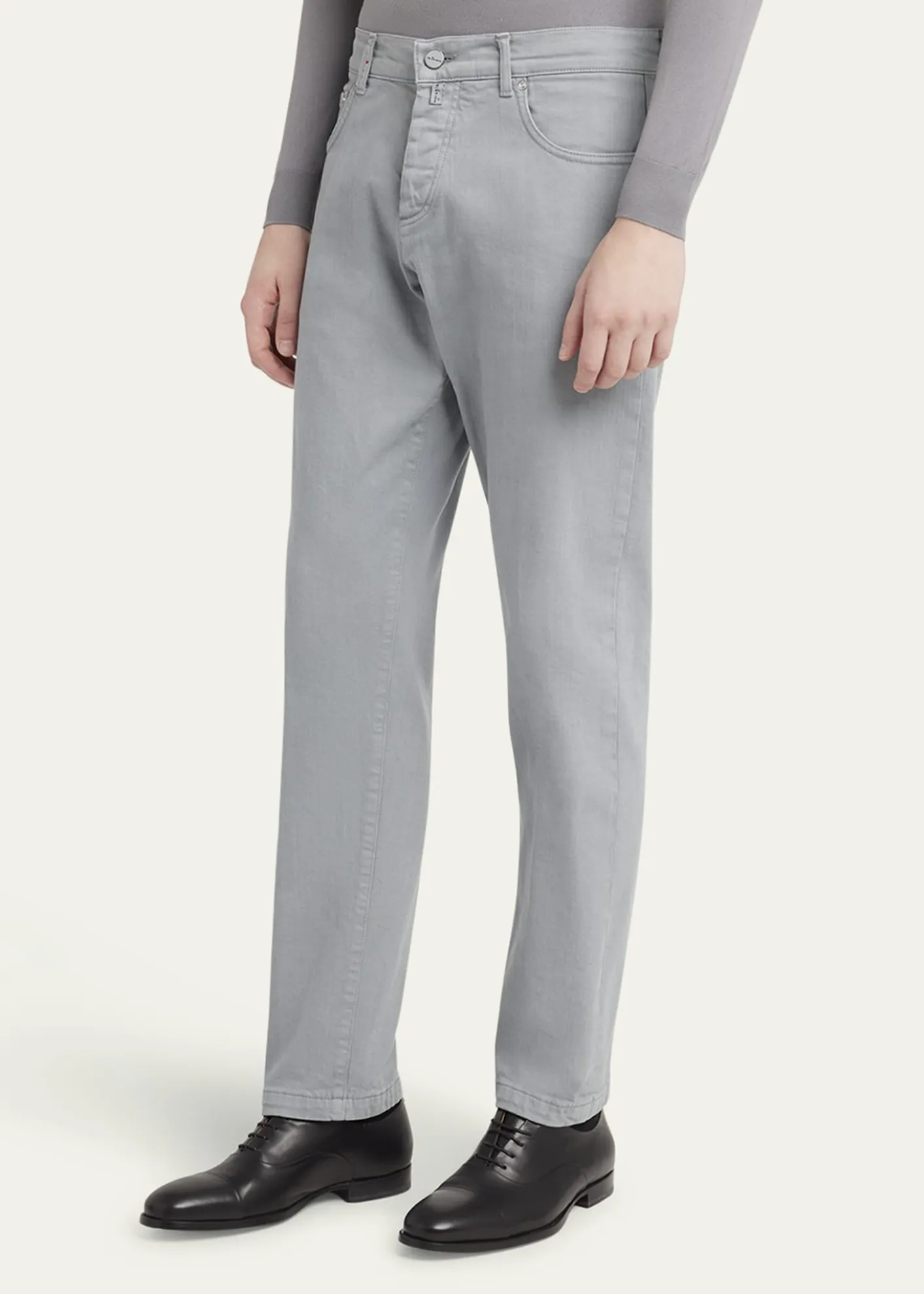KitonMen's Cotton Stretch Slim Five-Pocket Pants