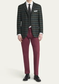 KitonMen's Cotton Stretch Slim Five-Pocket Pants
