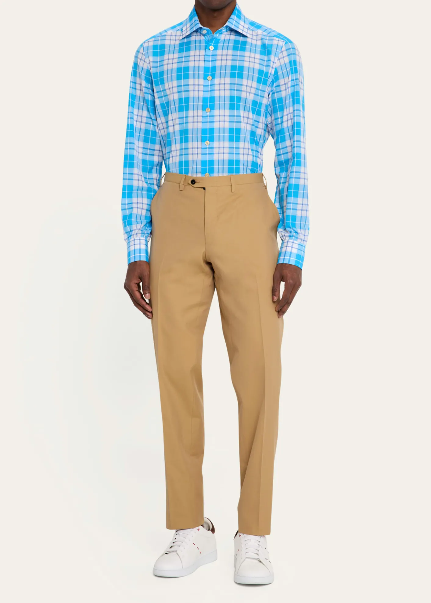 KitonMen's Flat-Front Twill Pants