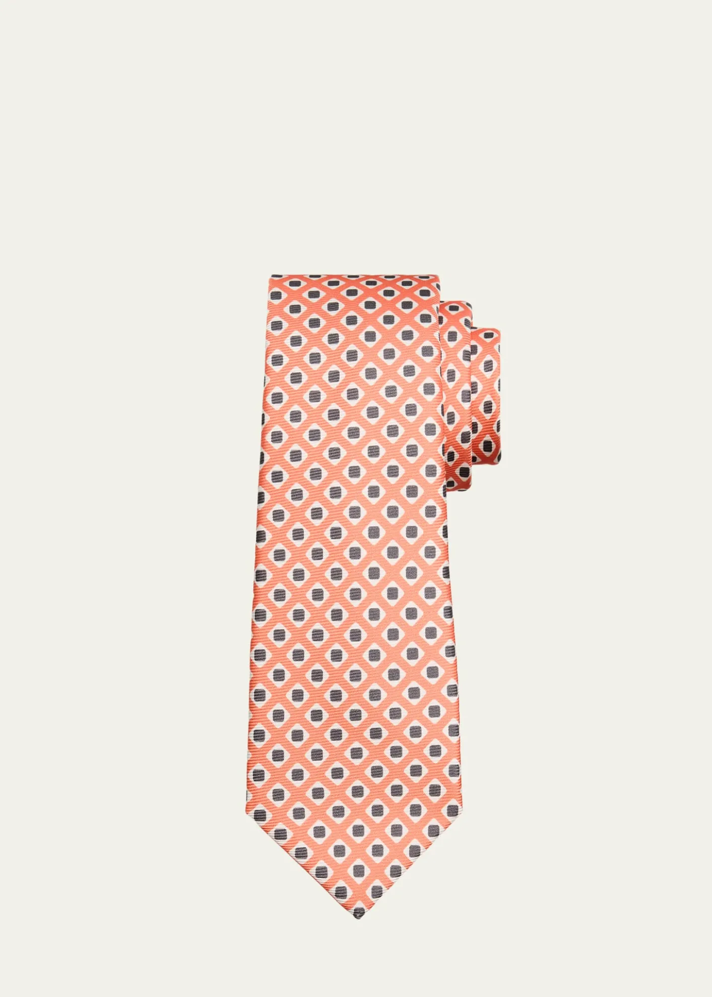KitonMen's Geometric Abstract Silk 7-Fold Tie
