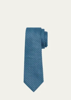 KitonMen's Geometric Woven Silk 7-Fold Tie