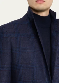 KitonMen's Glen Plaid Cashmere Sport Coat