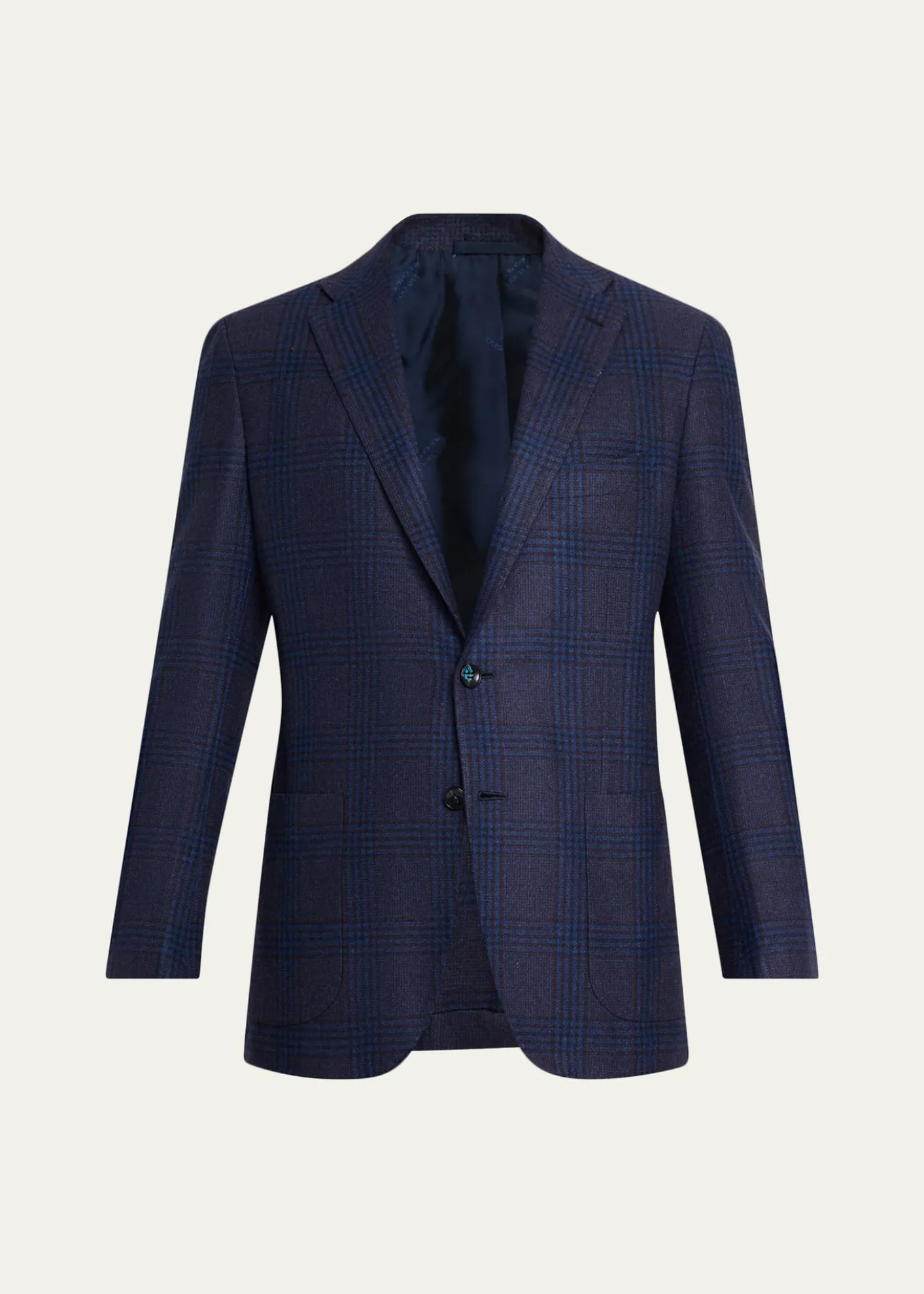 KitonMen's Glen Plaid Cashmere Sport Coat