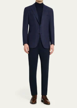 KitonMen's Glen Plaid Cashmere Sport Coat