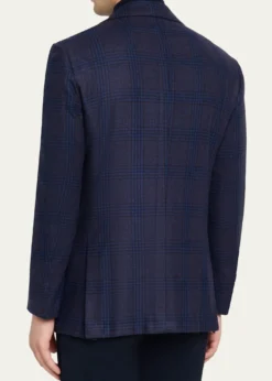 KitonMen's Glen Plaid Cashmere Sport Coat