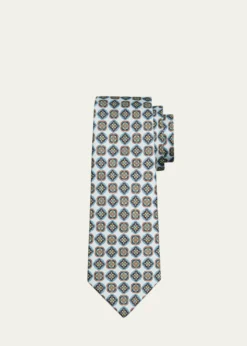 KitonMen's Intricate Medallion Silk Tie