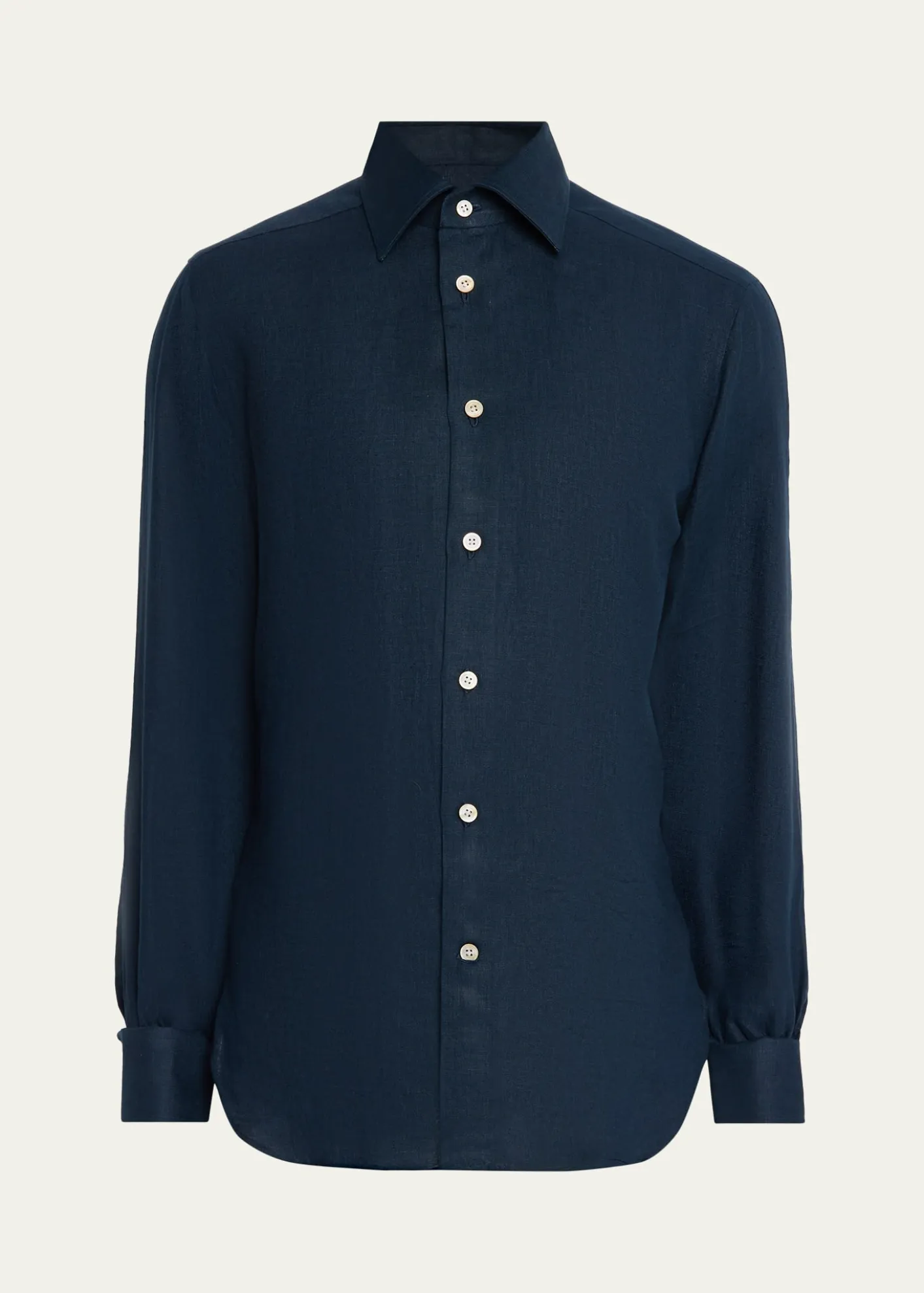 KitonMen's Linen Button-Down Shirt