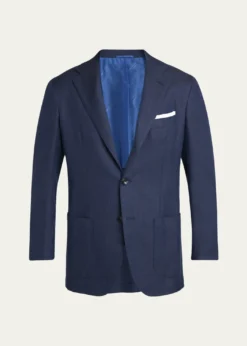 KitonMen's Micro-Herringbone Single-Breasted Sport Coat