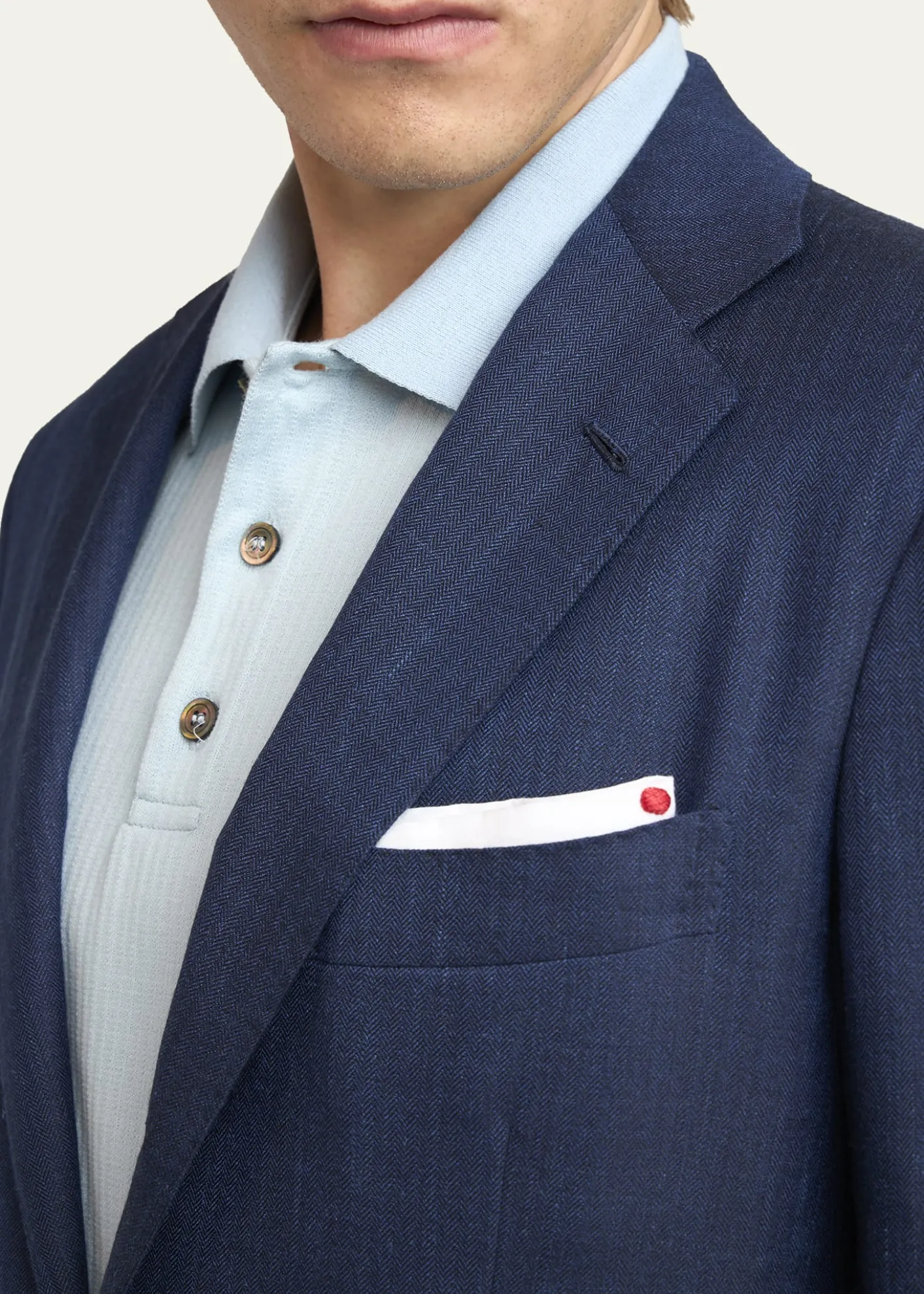 KitonMen's Micro-Herringbone Single-Breasted Sport Coat