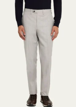 KitonMen's 15 Micron Flat-Front Trousers