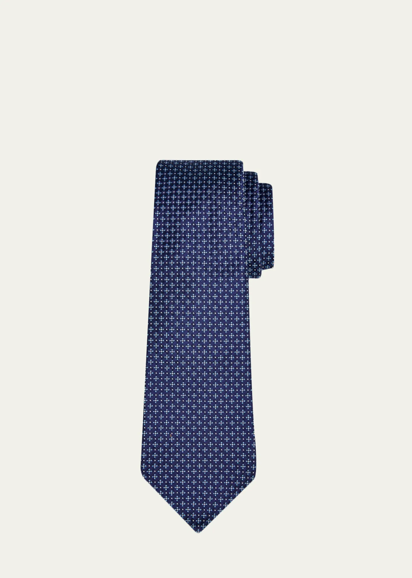 KitonMen's Mini Jacquard Silk 7-Fold Tie