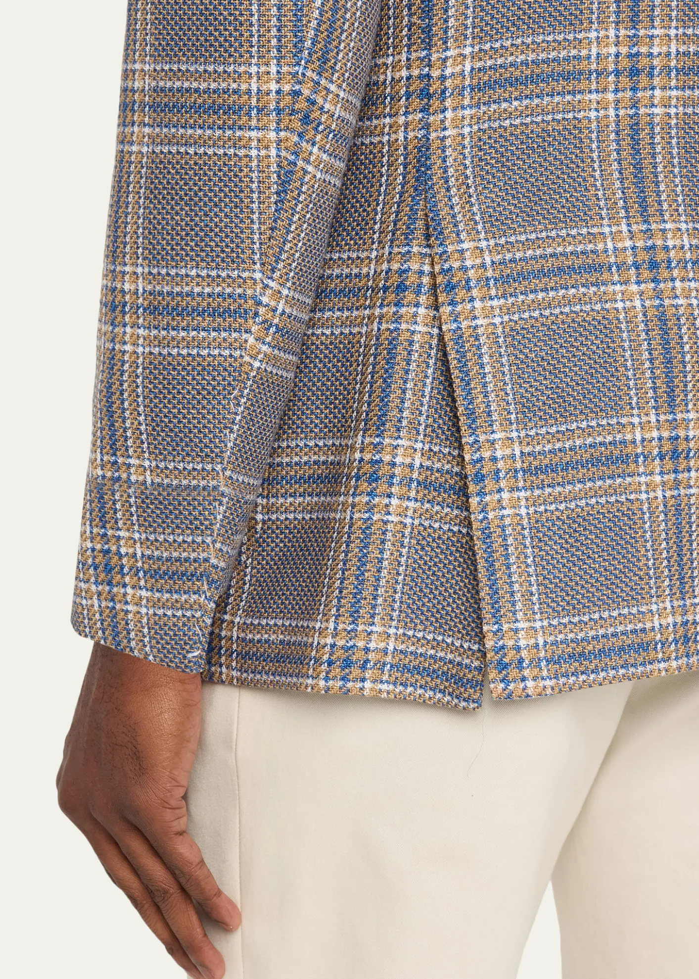 KitonMen's Plaid Cashmere and Linen Single-Breasted Sport Coat