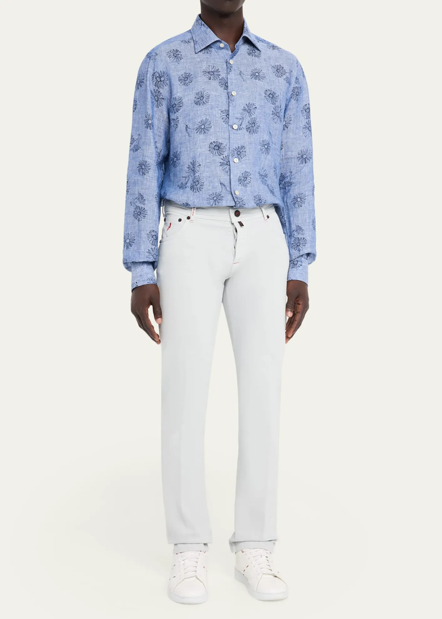 KitonMen's Plus One Slim Stretch Five-Pocket Pants