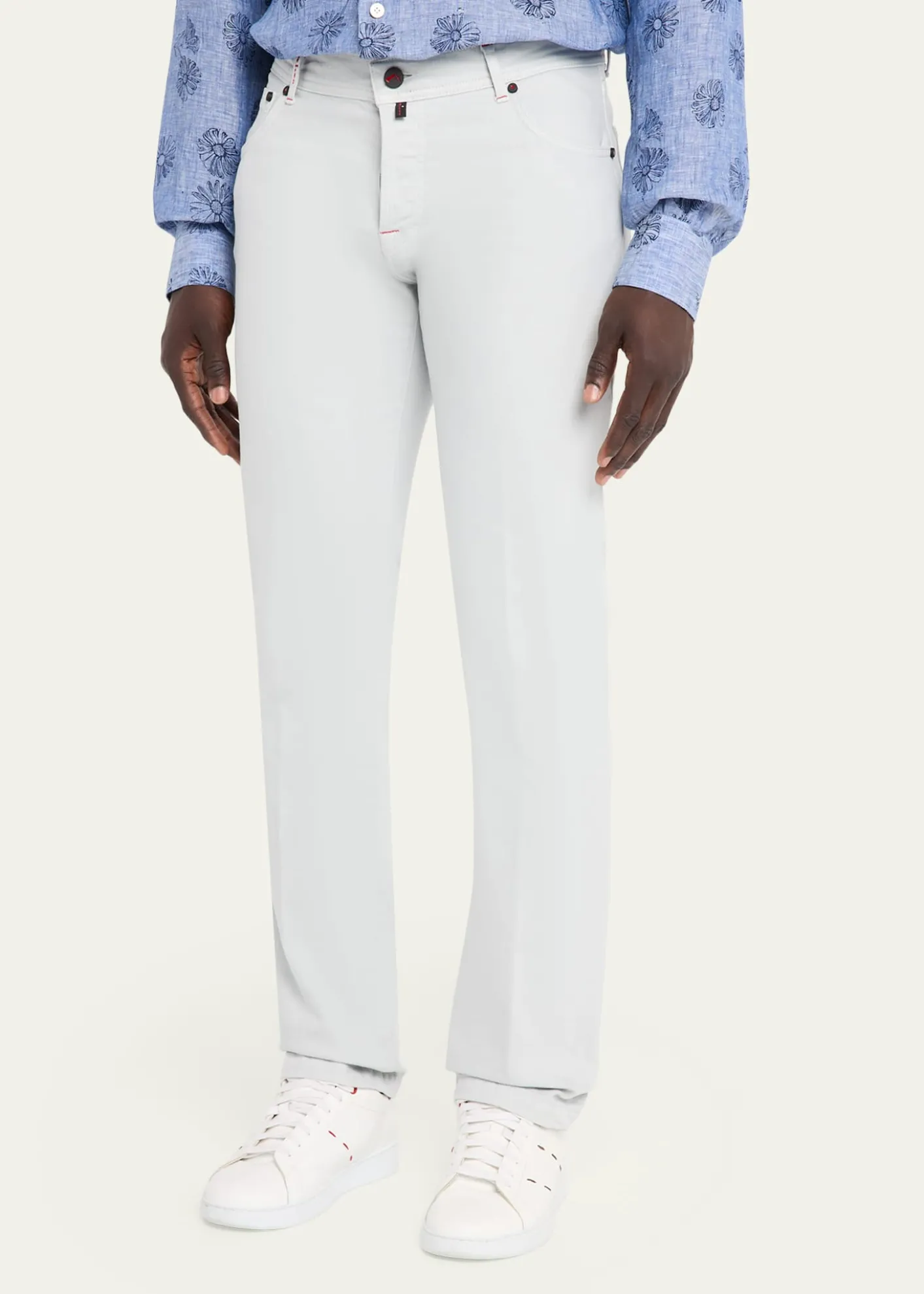 KitonMen's Plus One Slim Stretch Five-Pocket Pants