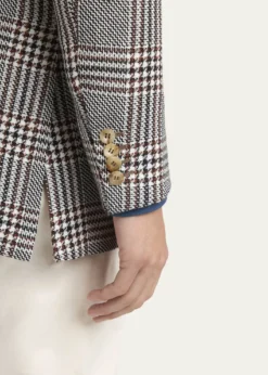 KitonMen's Prince of Wales Cashmere and Linen Sport Coat