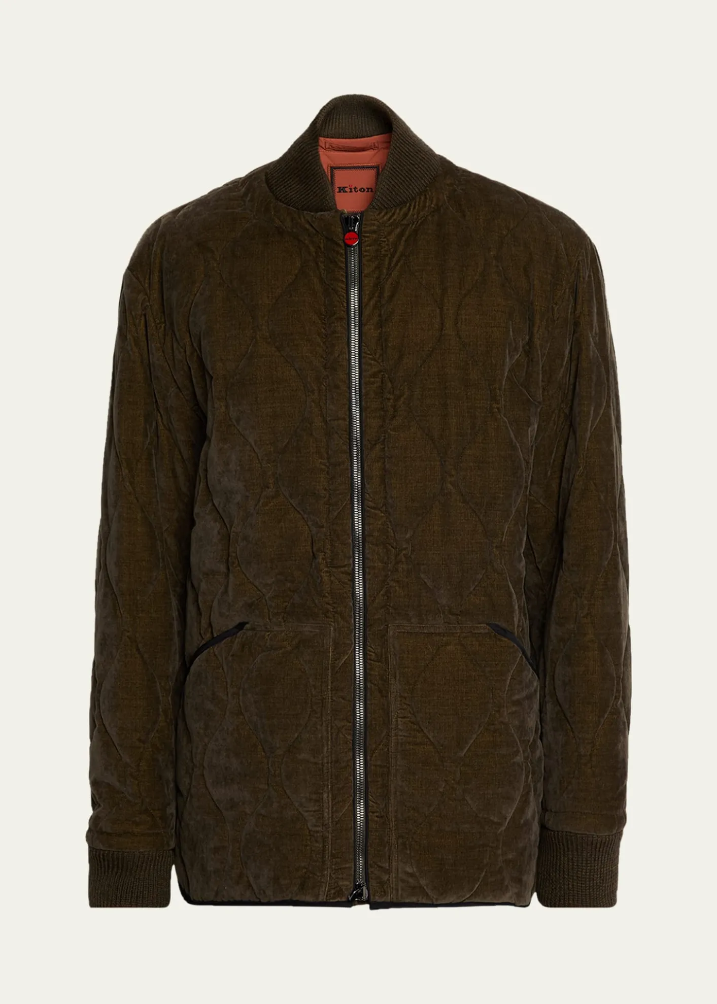 KitonMen's Quilted Bomber Jacket