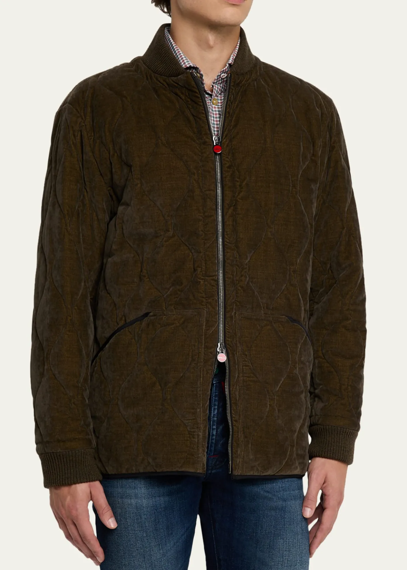KitonMen's Quilted Bomber Jacket