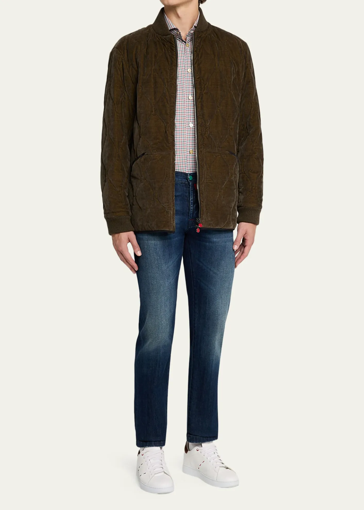 KitonMen's Quilted Bomber Jacket