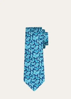 KitonMen's Small Paisley Silk 7-Fold Tie