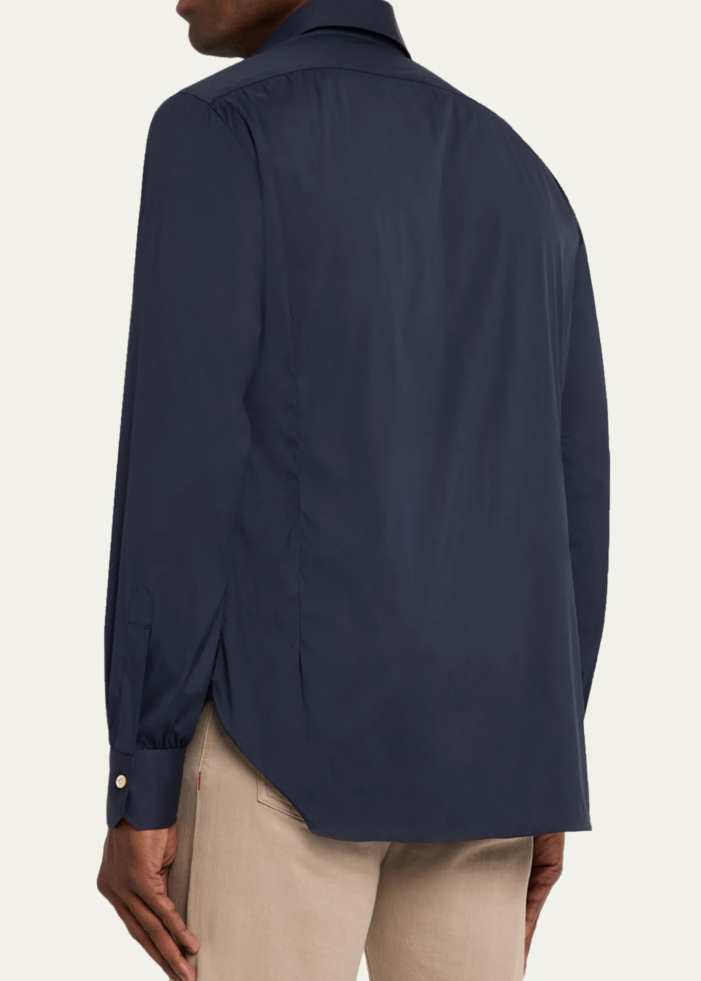 KitonMen's Solid Cotton Sport Shirt