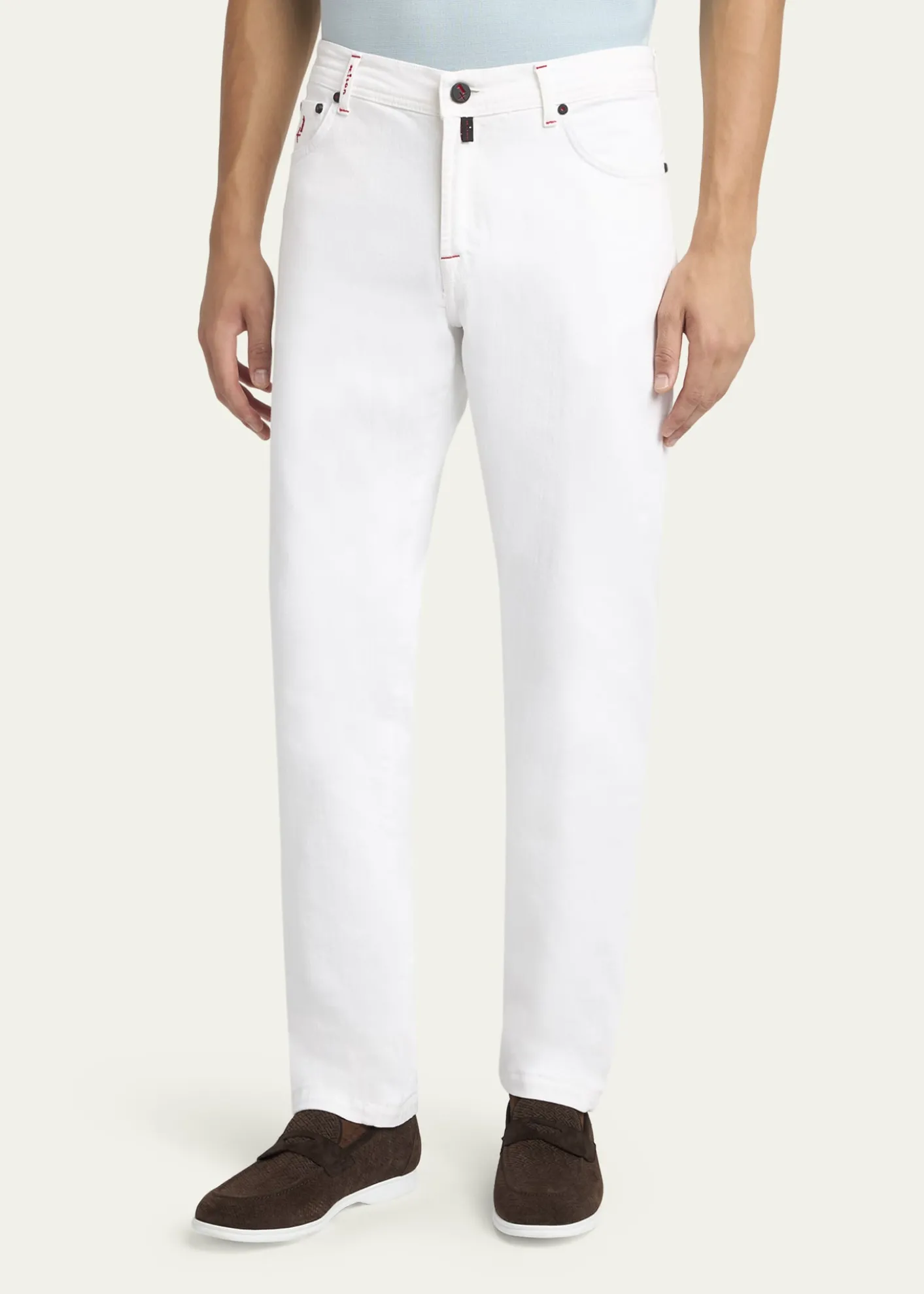 KitonMen's Straight Leg Cotton-Stretch Five-Pocket Pants