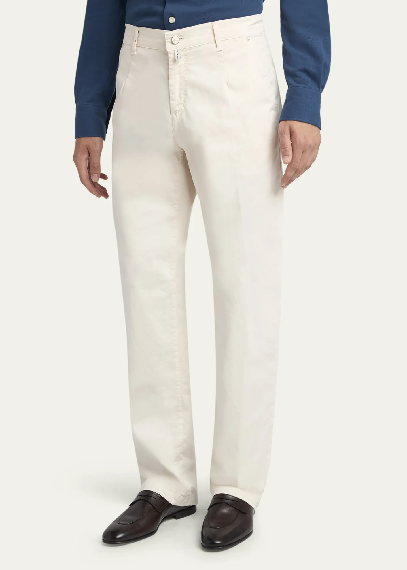 KitonMen's Straight Leg Cotton-Stretch Pants