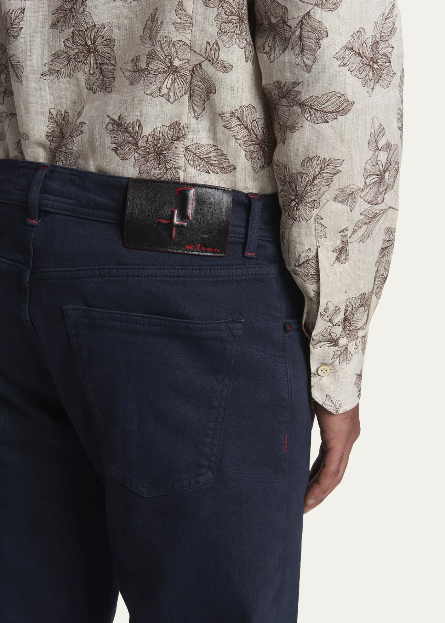 KitonMen's Straight Leg Cotton-Stretch Five-Pocket Pants