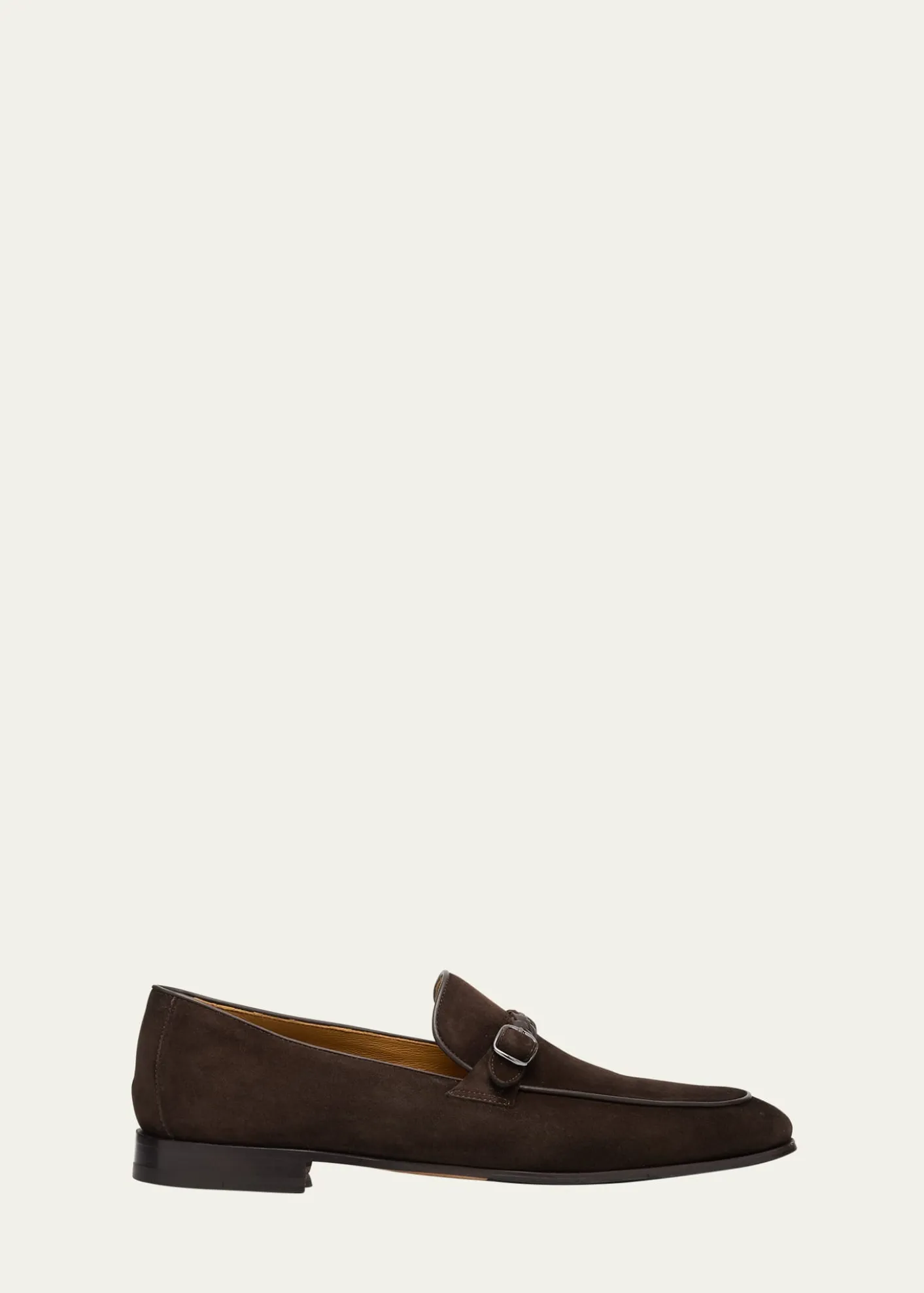 KitonMen's Suede Braided Leather-Bit Loafers